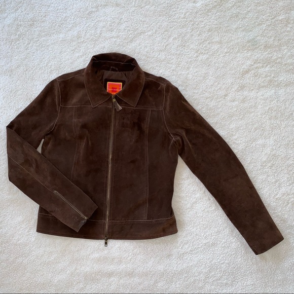 Isaac Mizrahi Jackets & Blazers - Y2K Brown Suede Jacket